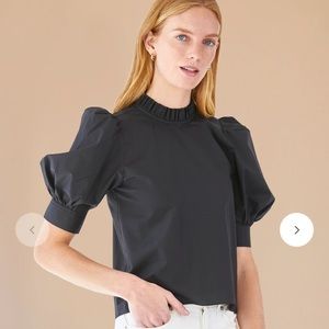 Hunter Bell Stella Puff Sleeve Women's Top in Black Size: Small  NWT